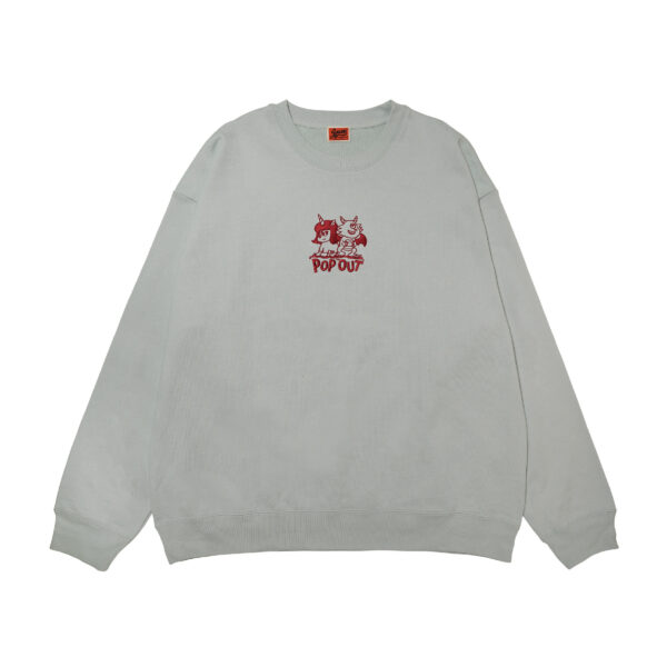 POP OUT crewneck pullover (Light Gray)