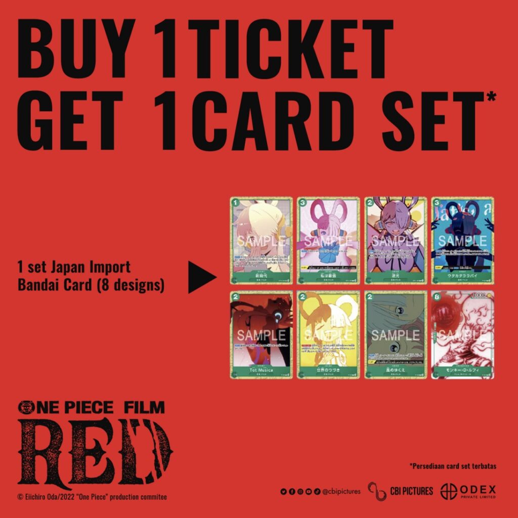 Tonton ONE PIECE FILM RED (REMASTERED) dan Dapatkan 1 Set Japan Import