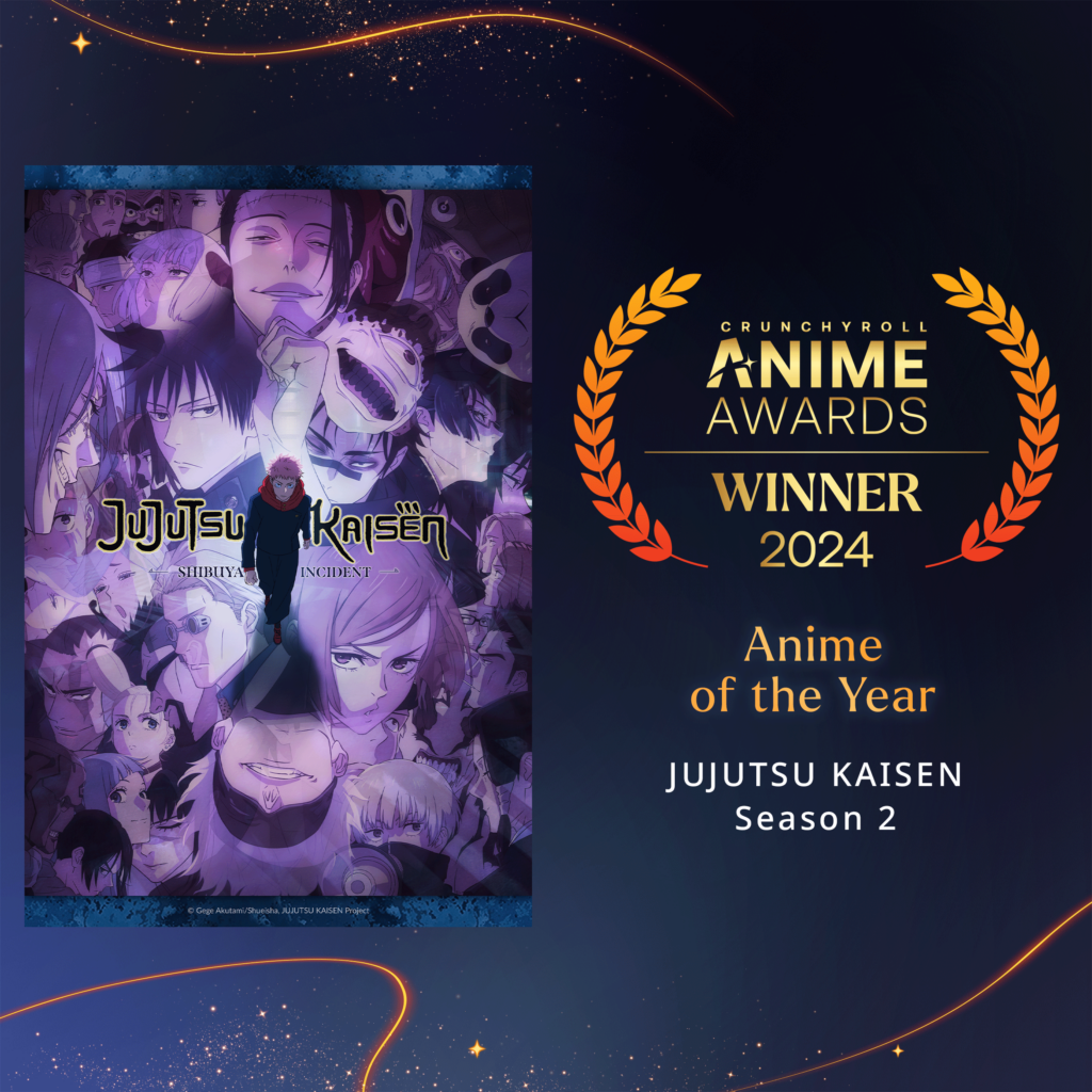 Jujutsu Kaisen Menangkan Anime of The Year di Crunchyroll Anime Awards