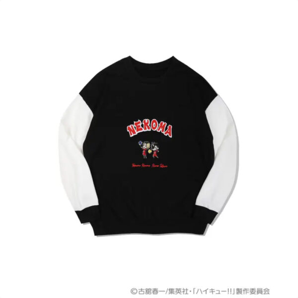 Kaos Haikyuu × HOOK sweatshirt Black (Kozume/Kuroo)