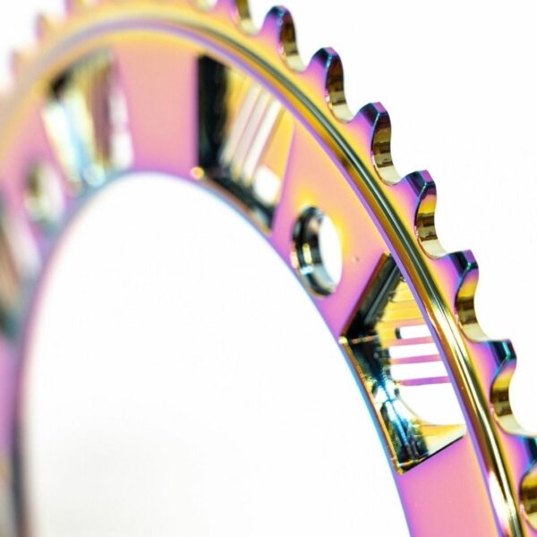 Chainring Sepeda DELUXE CYCLES PCD 144mm (Oil Slick) Orisinil