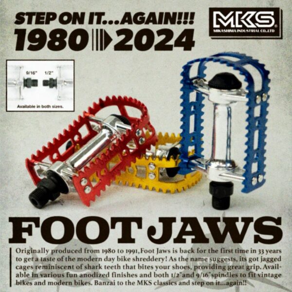 [Pedal] Blue Lug MKS FOOT JAWS bm-10 Silver Asli produksi Jepang ~