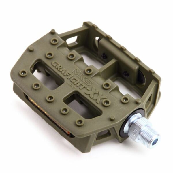 [Pedal] MKS Grafight-XX 102x87mm (Khaki) Pedal Sepeda Orisinil