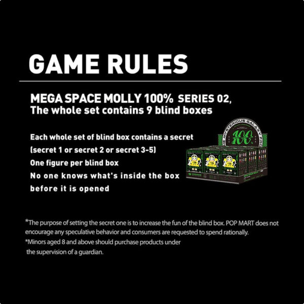 Figure Blind Box POPMART MEGA SPACE MOLLY 100% Series