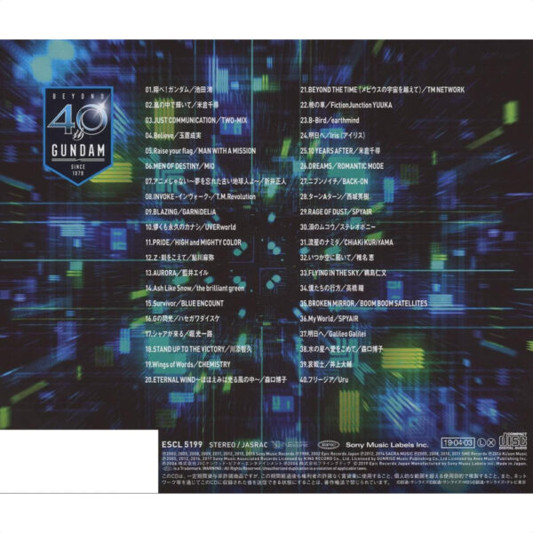 [CD] (Sony Music Labels) Various Artists - Mobile Suit Gundam BEST ANIME MIX 40th Anniversary 40 list lagu terbaru