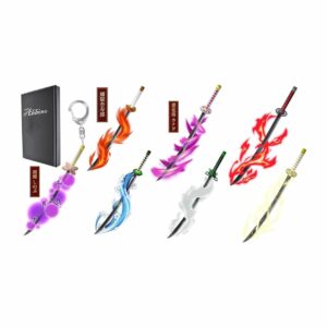 Gantungan Kunci Akrilik Kimetsu no Yaiba Swords Keychain Demon Slayer (7 Pieces Set)