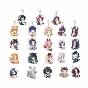 Gantungan Kunci Akrilik Kimetsu no Yaiba Moe Version Keychain Demon Slayer (23 Pieces Set)