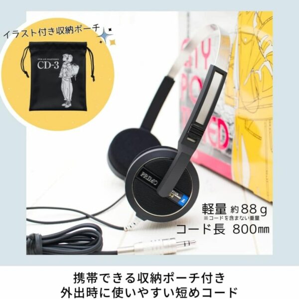 Headphone PRIMO CD-3 City Pop Tuned Headphones Black (Open Air) Menghasilkan Suara Kualitas Tinggi