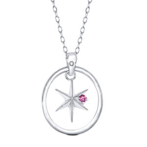 [Kalung] Oshi no ko Star Silver Necklace with Natural Stone Ruby