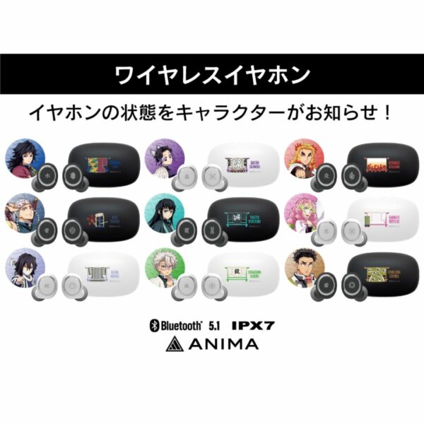 [TWS] Pre-Order TWS Kimetsu No Yaiba ANIMA AOW01 Wireless earphones (Demon Slayer Hashira Characters) Eksklusif