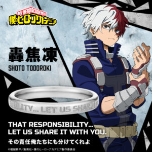 My Hero Academia Message Silver Ring Shoto Todoroki
