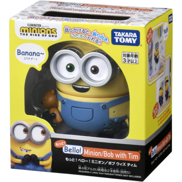 Takara Tomy 2021 More! Bellow! Minion Bob with Tim Universal Studios Action Figure lucu