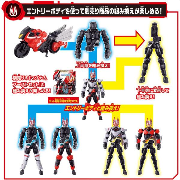 Bandai 2022 Namco Revolve Change Figure Kamen Rider Geats Boost Striker Entry Set karakter bisa berubah