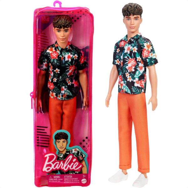 Boneka menarik Barbie Ken Fashionista Flower Shirt (rilis model 2022)