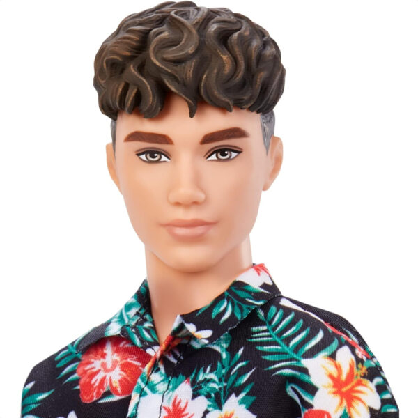 Boneka menarik Barbie Ken Fashionista Flower Shirt (rilis model 2022)