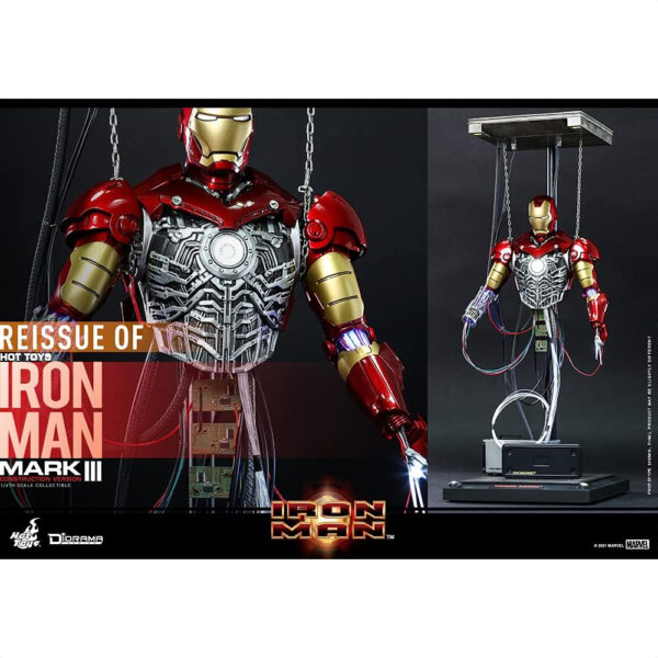 Hot Toys Diorama Figure Movie Masterpiece Iron Man Mark 3 Tune Up Version Reproduction 1/6 Scale Rasakan Sensasinya Menjadi Iron Man yang Menakjubkan