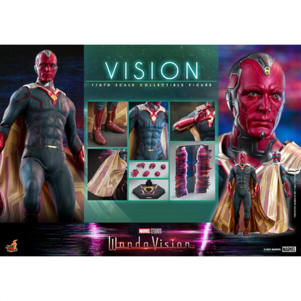 HOT TOYS Wanda Vision TV MASTERPIECE VISION Skala 1/6 Figure Vision yang Menakjubkan