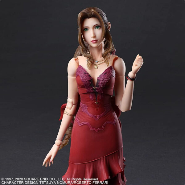 Square Enix Final Fantasy VII Remake PLAY ARTS Kai Aerith Gainsbourg Dress Ver 250mm Figur Aksi yang Menawan