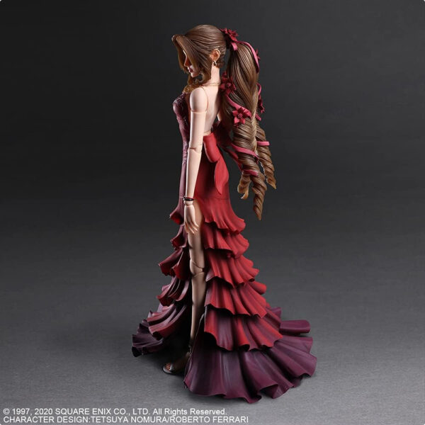 Square Enix Final Fantasy VII Remake PLAY ARTS Kai Aerith Gainsbourg Dress Ver 250mm Figur Aksi yang Menawan