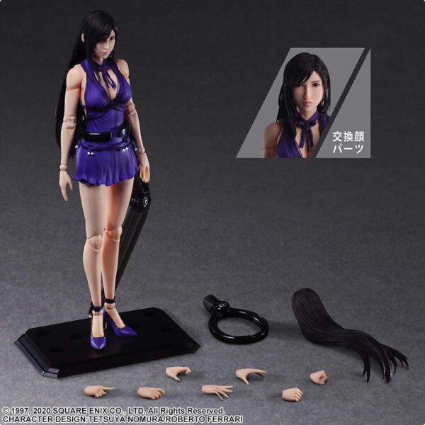 Square Enix Final Fantasy VII Remake PLAY ARTS Kai Tifa Lockhart Dress Ver 250mm Figur Aksi yang Memukau!