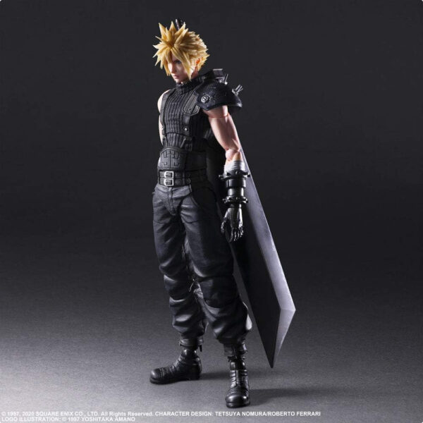 Square Enix PLAY ARTS Kai Final Fantasy VII Remake Cloud Strife v2 Version 2 268mm Figur Aksi yang Menakjubkan!