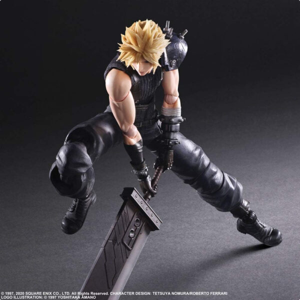 Square Enix PLAY ARTS Kai Final Fantasy VII Remake Cloud Strife v2 Version 2 268mm Figur Aksi yang Menakjubkan!