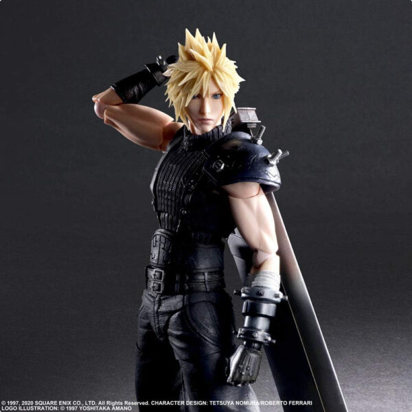 Square Enix PLAY ARTS Kai Final Fantasy VII Remake Cloud Strife v2 Version 2 268mm Figur Aksi yang Menakjubkan!