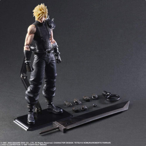 Square Enix PLAY ARTS Kai Final Fantasy VII Remake Cloud Strife v2 Version 2 268mm Figur Aksi yang Menakjubkan!