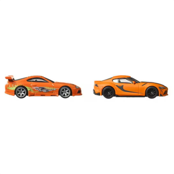 Mattel Hot Wheels Premium 2-Pack Toyota Supra Fast & Furious - 2021 Toyota GR Supra HKF54 Koleksi Mobil Ikonik dari Film Favorit