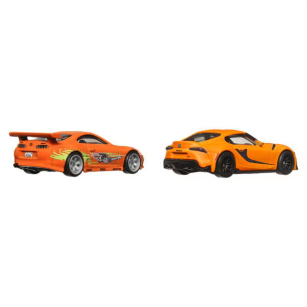 Mattel Hot Wheels Premium 2-Pack Toyota Supra Fast & Furious - 2021 Toyota GR Supra HKF54 Koleksi Mobil Ikonik dari Film Favorit