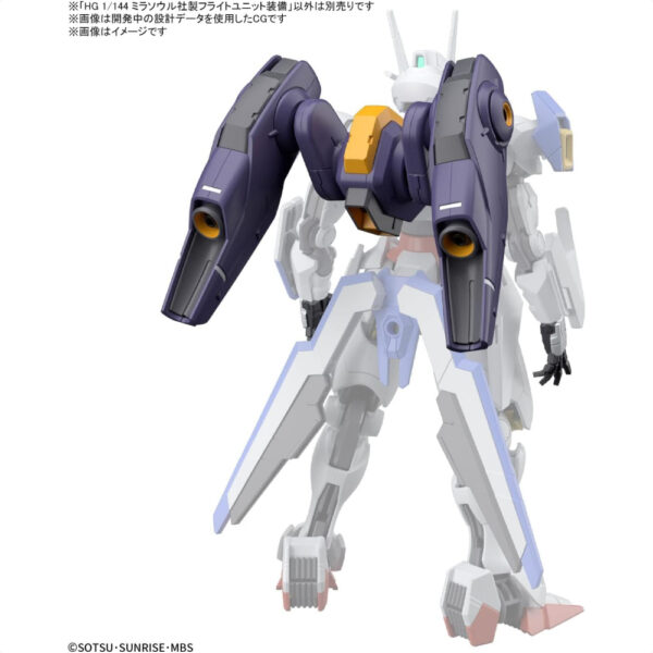 Bandai HG Mobile Suit Gundam Witch of Mercury Mirasoul Flight Unit 1/144 Replika Mirasoul Flight Unit yang Autentik