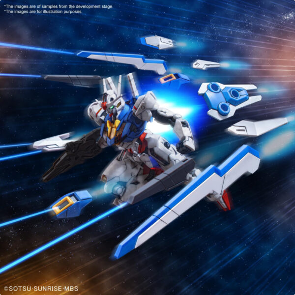 Bandai HG Mobile Suit Gundam Witch of Mercury Gundam Aerial 1/144 Fitur Stiker Sisi Ganda yang Inovatif