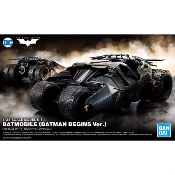 BANDAI SPIRITS Batmobile Batman Begins Ver. skala 1/35 Model Kit Bangun Batmobile Impian Anda