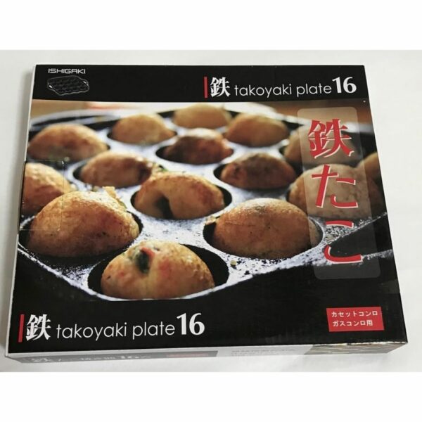 SHIGAKI Cetakan Takoyaki 16 Lubang Iron Casting Asli Jepang Besi Kualitas Tinggi