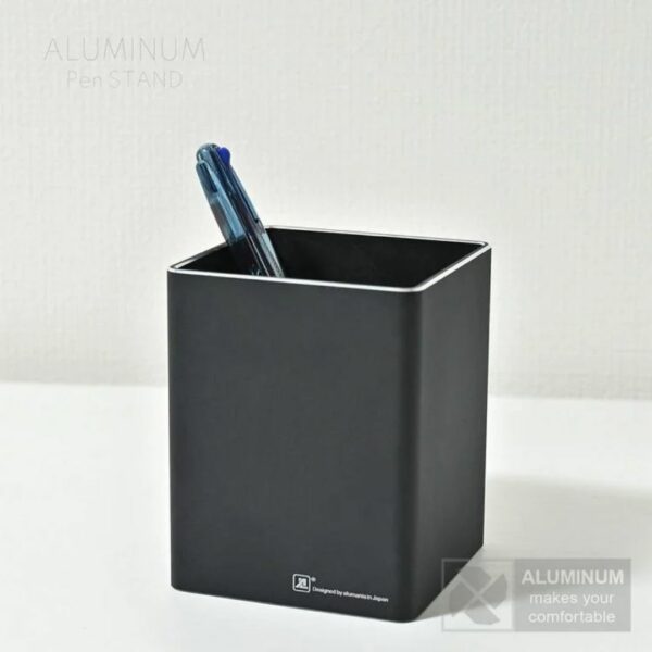 ALUMANIA Pen Stand Square Tempat Pensil Hitam [Black]: Elegansi Minimalis untuk Meja Kerja Anda (EPAP-0724165)