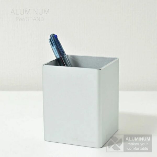 ALUMANIA Pen Stand Square Tempat Pensil Hitam [Black]: Elegansi Minimalis untuk Meja Kerja Anda (EPAP-0724165)