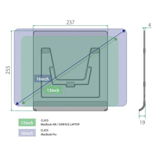 ALUMANIA Foldable Stand Laptop Holder [Hitam]: Dapatkan Kenyamanan Maksimal untuk Kegiatan Produktif mu (17 inci)