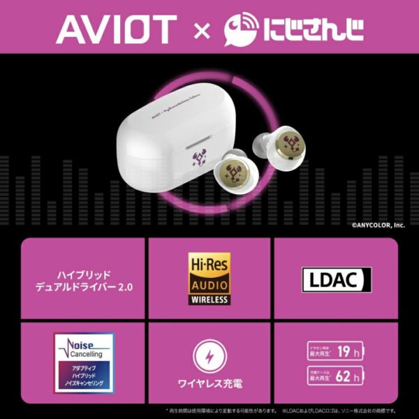 [TWS] Wireless Earphone Aviot X Nijisanji Hyakumantenbara Salome TE-V1R-SRM (PO-2024) Eksklusif