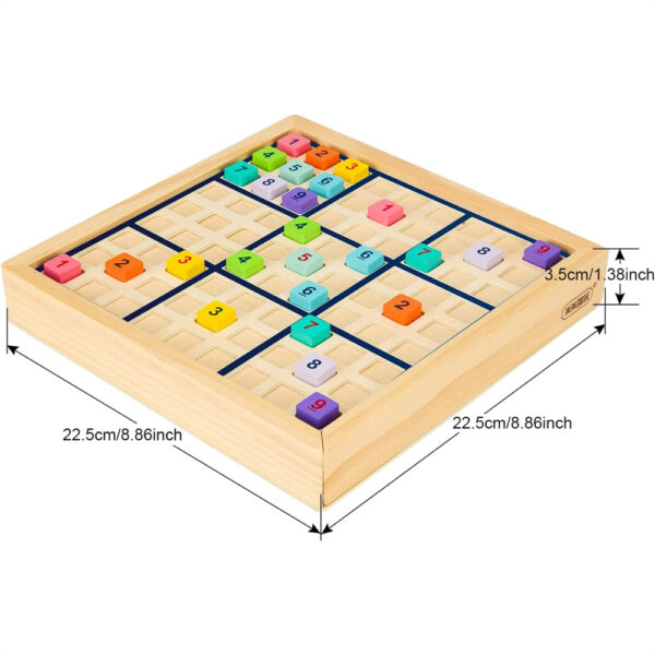 Permainan Papan Sudoku Nampre Wooden Number Place Sudoku Nampre Board Game with Drawers HAAPL Asah Otak, Edukatif dan Hiburan untuk Anak-Anak! (2 orang)