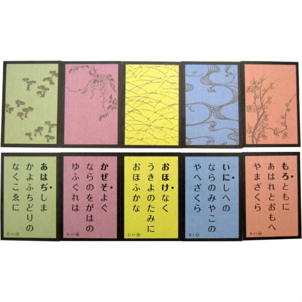 Twenty-one neck Torifuda set Ogura Hyakunin Isshu Kimariji Goshiki 20 decided character five colors Perkenalkan Dunia Puisi Jepang dengan Cara yang Mudah dan Menyenangkan!