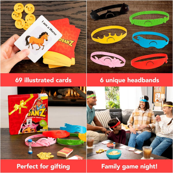 Spin Master Hedbanz Picture Guessing Board Game New Edition Edisi Baru: Permainan Tebak Gambar Klasik yang Lebih Menyenangkan! (2-6 pemain)