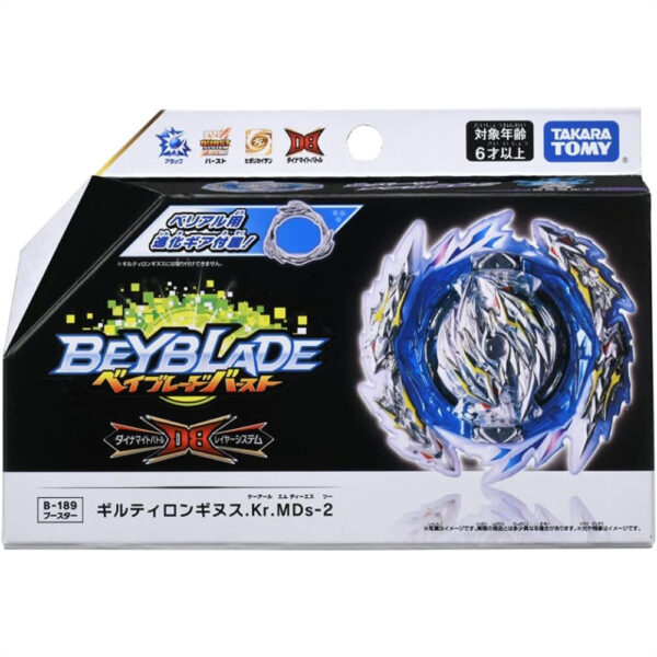 Takara Tomy Beyblade Burst B-189 Booster Guilty Longinus.Kr.MDs-2: Beyblade Logam Super Berat dengan Kekuatan Luar Biasa!