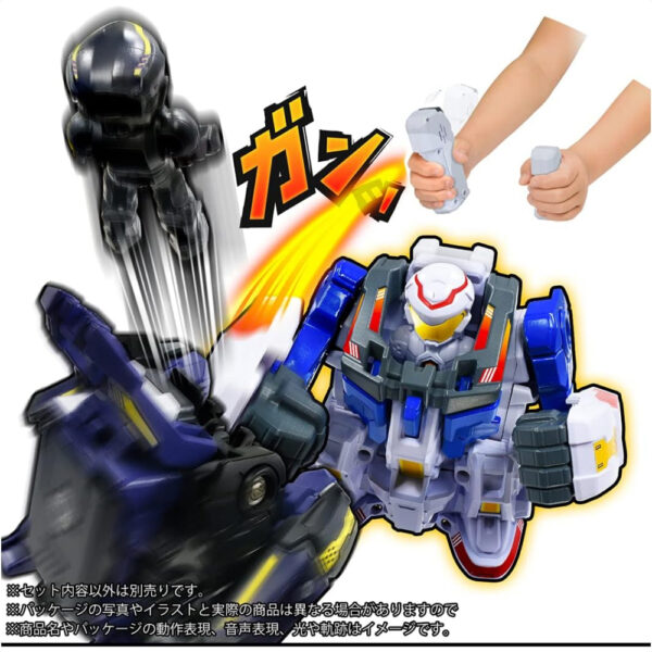 Takara Tomy Takara Tomy Bachi Damashii R/C Black Zunk Rusher (Jin-Kitai Buttbuster): Robot Spesial Pertempuran RC yang Menyenangkan! TITQ-0031