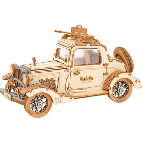 Puzzle 3D Robotime TG504 Puzzle Classic Car: Bangun Mobil Klasik Anda Sendiri! Sederhana dan Kreatif