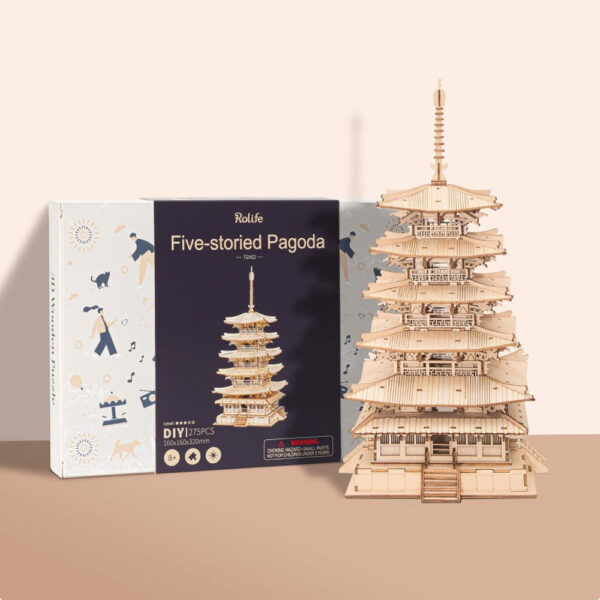 ROKR Pagoda 3D Puzzle Kayu: Bangun Karya Seni yang Indah dan Menakjubkan!