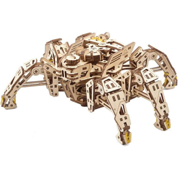 Ugears Hexapod Explorer Wooden Toys 3D Puzzle: Robot Laba-laba Kayu Asli yang Bisa Berjalan Sendiri!