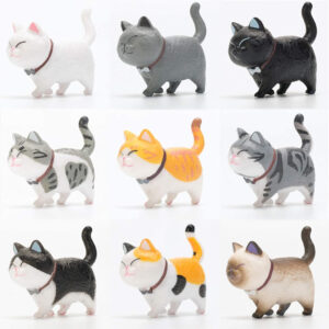 Magnet Kulkas Kucing 3D (Refrigerator Magnets Cat set of 9): Hadiah yang sempurna untuk pecinta kucing dan penggemar dekorasi unik.