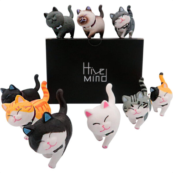 Magnet Kulkas Kucing 3D (Refrigerator Magnets Cat set of 9): Hadiah yang sempurna untuk pecinta kucing dan penggemar dekorasi unik.