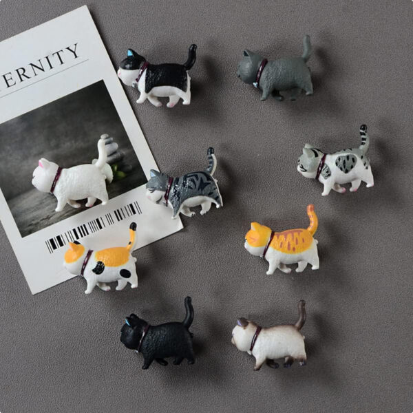 Magnet Kulkas Kucing 3D (Refrigerator Magnets Cat set of 9): Hadiah yang sempurna untuk pecinta kucing dan penggemar dekorasi unik.