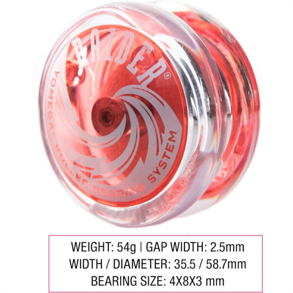 Yomega Raider Yoyo Bearings (Light Red) Competition Looping Play with 2 Extra Strings: Kuasai Trik Yo-yo dengan Gaya!